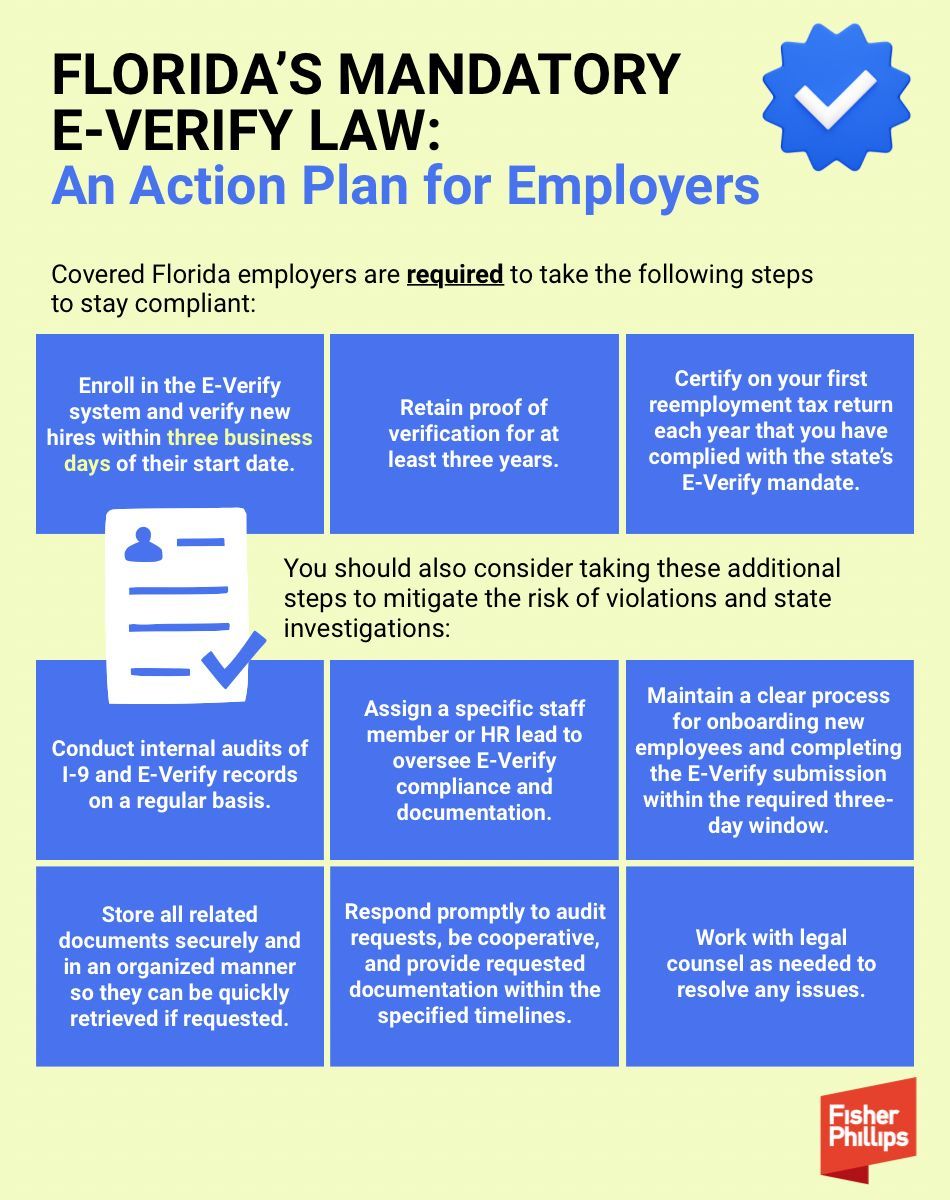 Florida's Mandatory E-Verify Law - An Action Plan for Employers