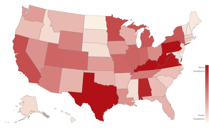 Mine Safety & Health map