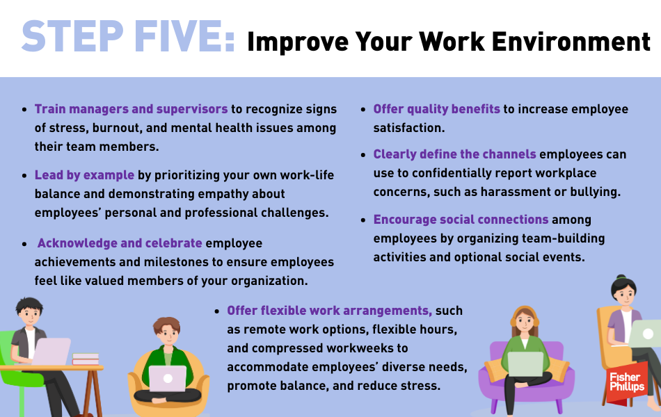 Step five: improve your work environment