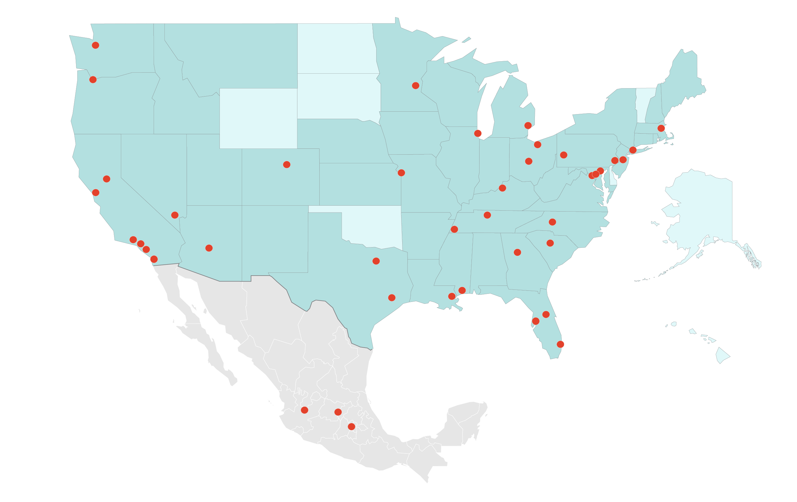 Fisher Phillips Office Locations Map