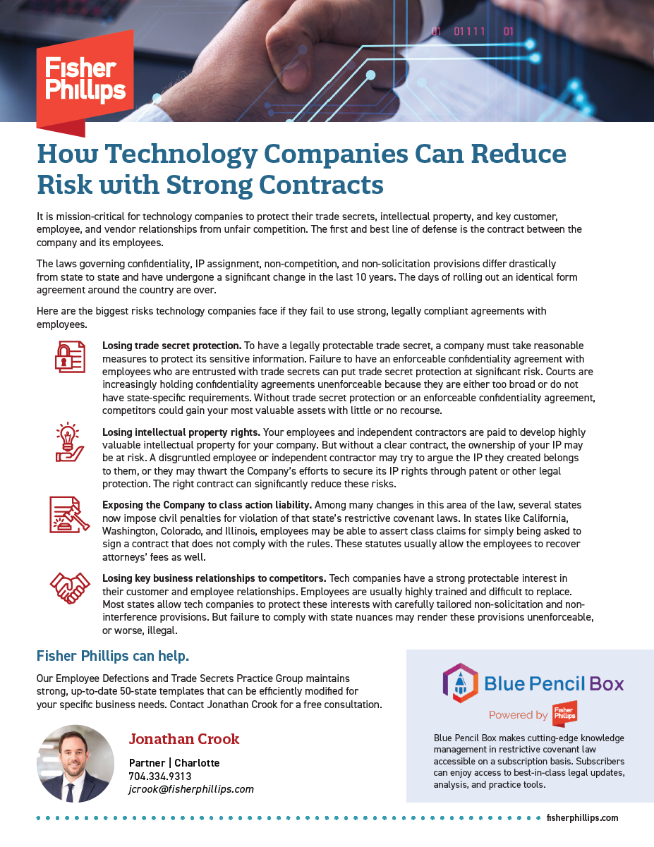 How Technology Companies can reduce risk with strong contracts